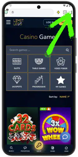 Limitless Casino open the official website